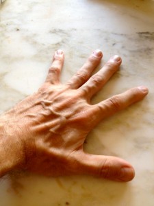 John-Michael's hand